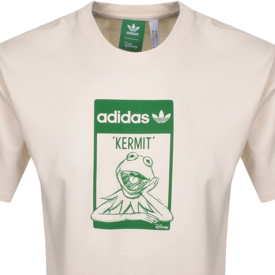 Alternative Image for Productadidas Originals x Disney Kermit T Shirt Cream2